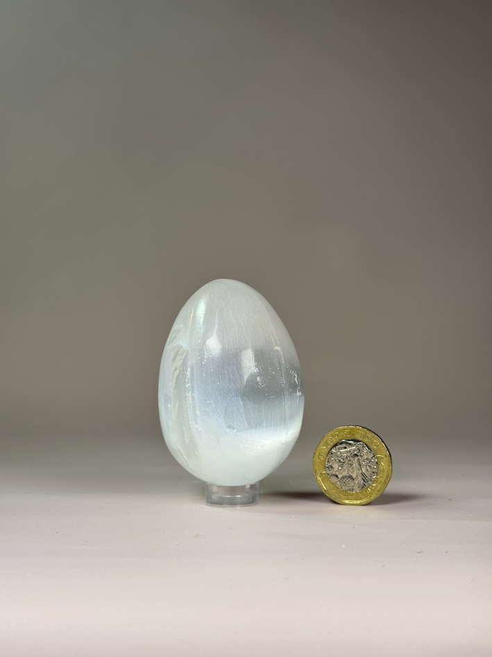 Selenite Egg Carving