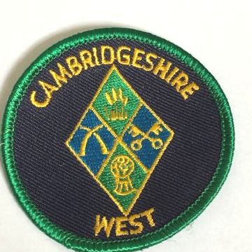 Cambs West sew on county round badge