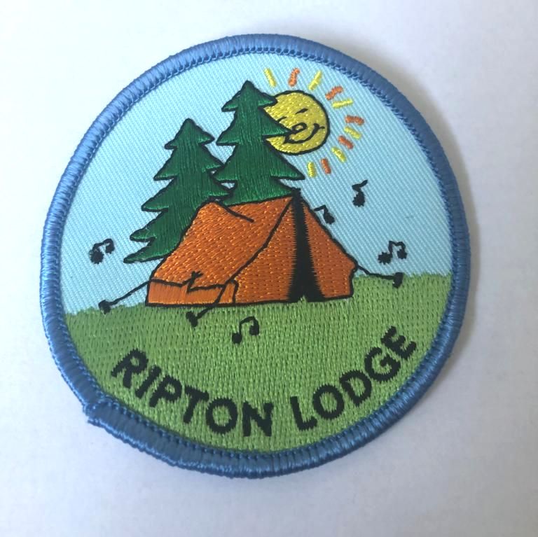 Vintage Ripton lodge badge Blueedging
