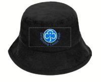 Bucket hat embroidered with the trefoil and Girlguiding Cambs West