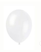 White balloons - bundle of 10