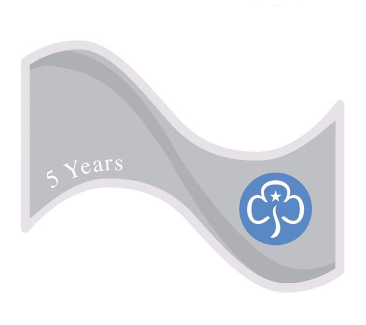 5 year service woven badge