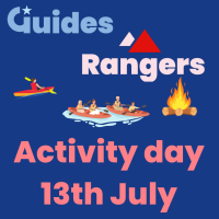 Guide ticket for Activity day, 13th July