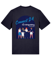 Connect 24 back large design unisex tshirt - French Navy