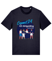 Connect 24 front large design unisex tshirt - French Navy