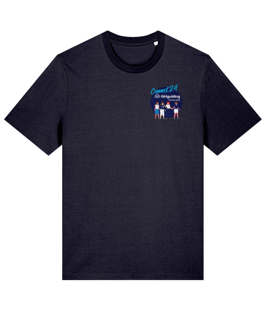 Connect 24 front small design unisex tshirt - French Navy