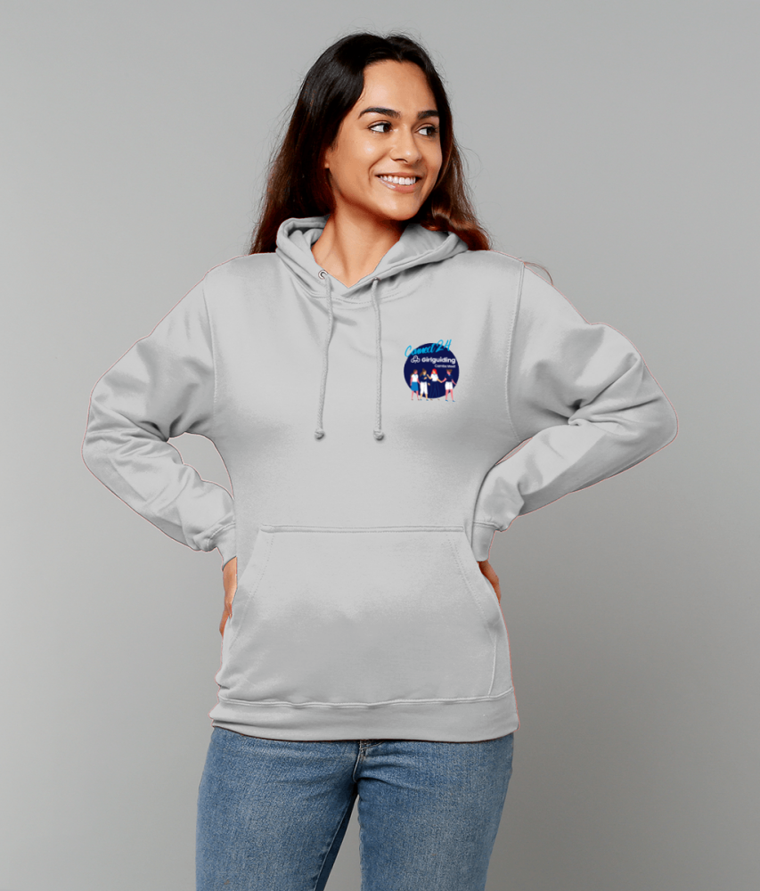 Connect 24 Heather grey hoodie small logo