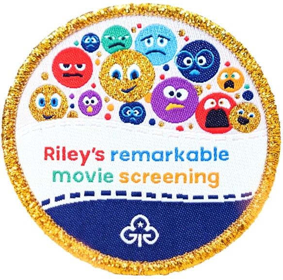 Riley's remarkable movie screening woven badge (Inside out 2)