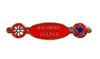 Brownie helper metal badge