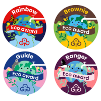 Metal eco-award badges