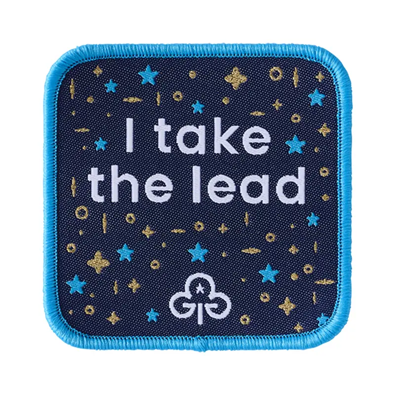 I take the lead woven badge