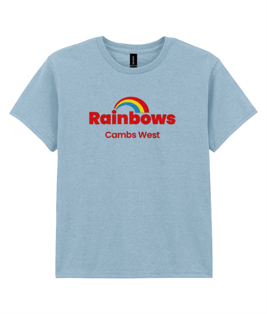 Rainbow t-shirt, casual wear.