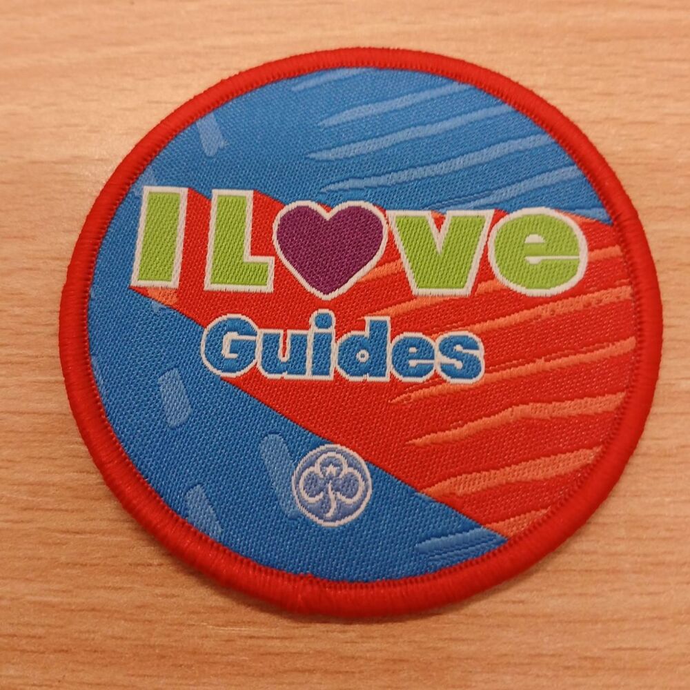 I love Guides woven badge - previous branding