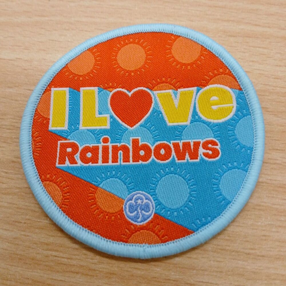 I love Rainbows woven badge - previous branding
