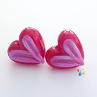 Cupid's Kiss Heart Glass Lampwork Beads