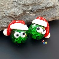 Sparkling Stanley Sprout Christmas Bead Pair