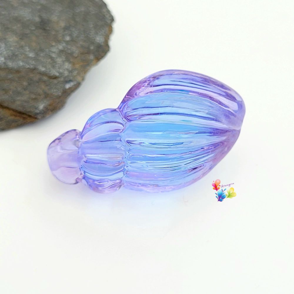 Lavender Blue  Seashell Focal Bead