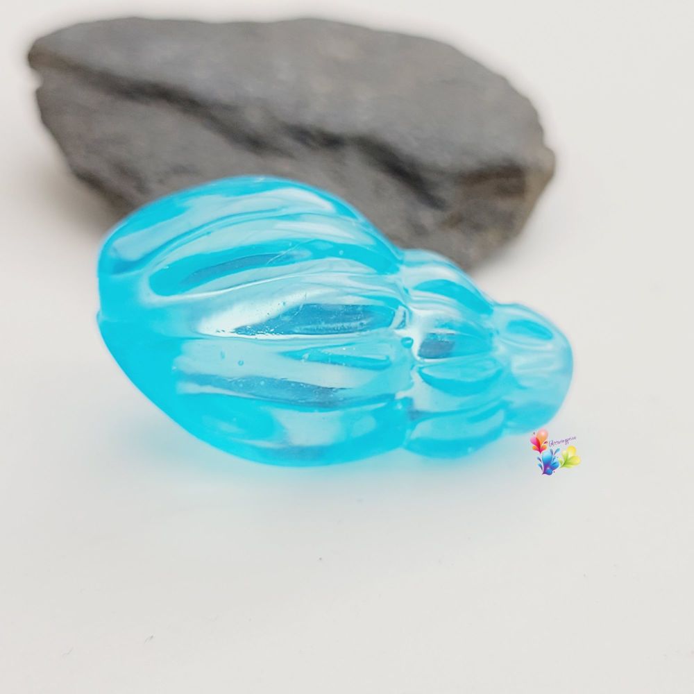 Aqua Blue Seashell Focal Bead