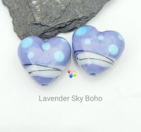 Lavender Sky Boho Heart Pair