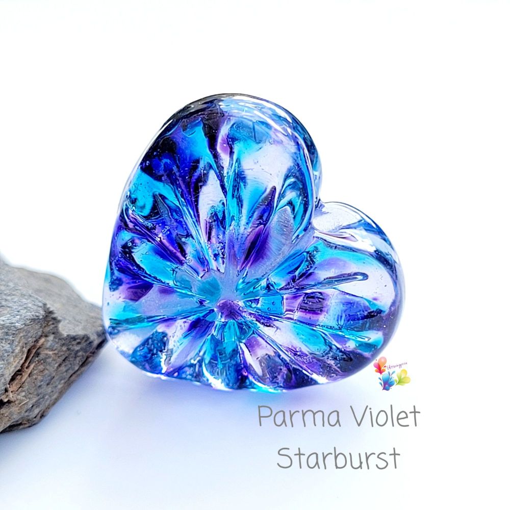 Parma Violet Starburst Large Heart Focal 