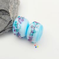 Fairy Glen Marble Blossom Lampwork Beads