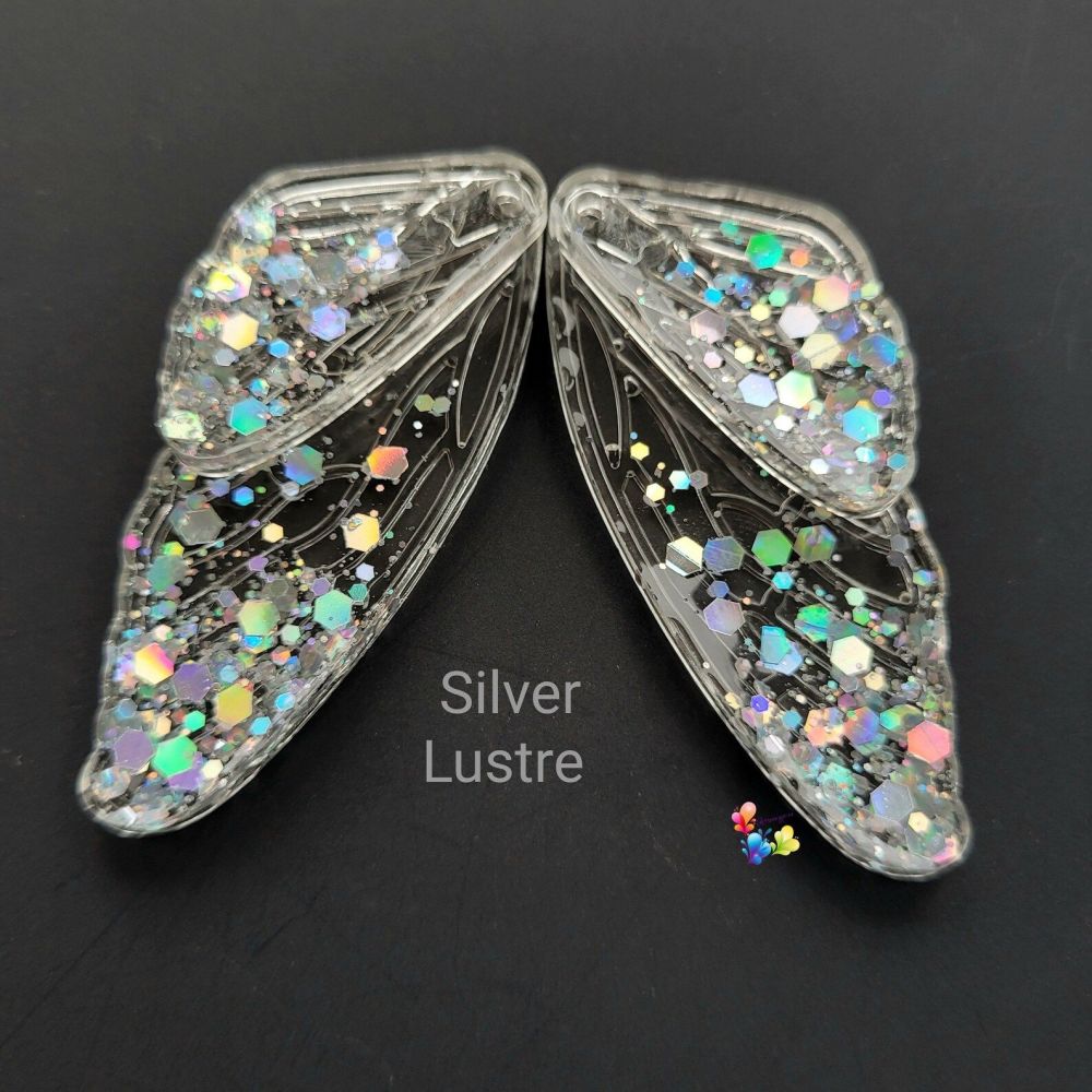 Fairy Wings Set Silver Lustre