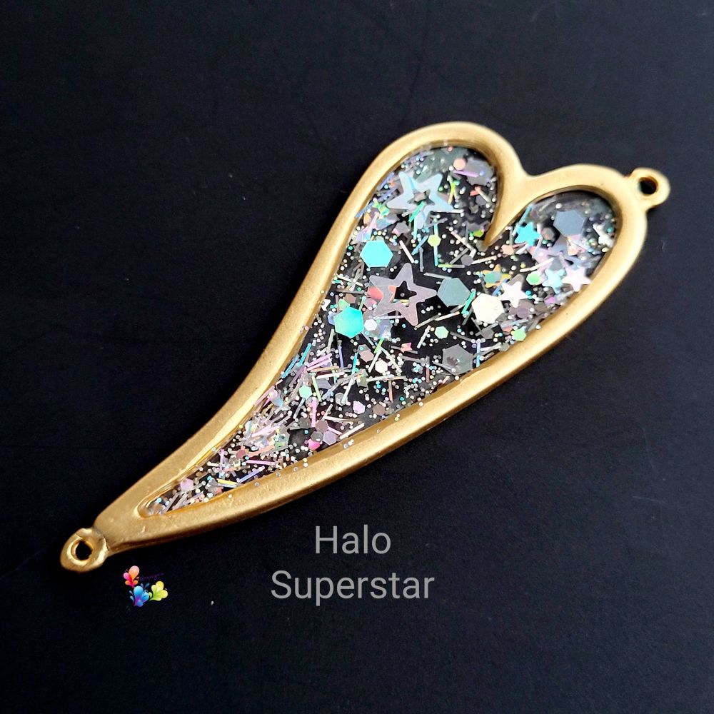 Halo Superstar  Resin  Large Heart Connector