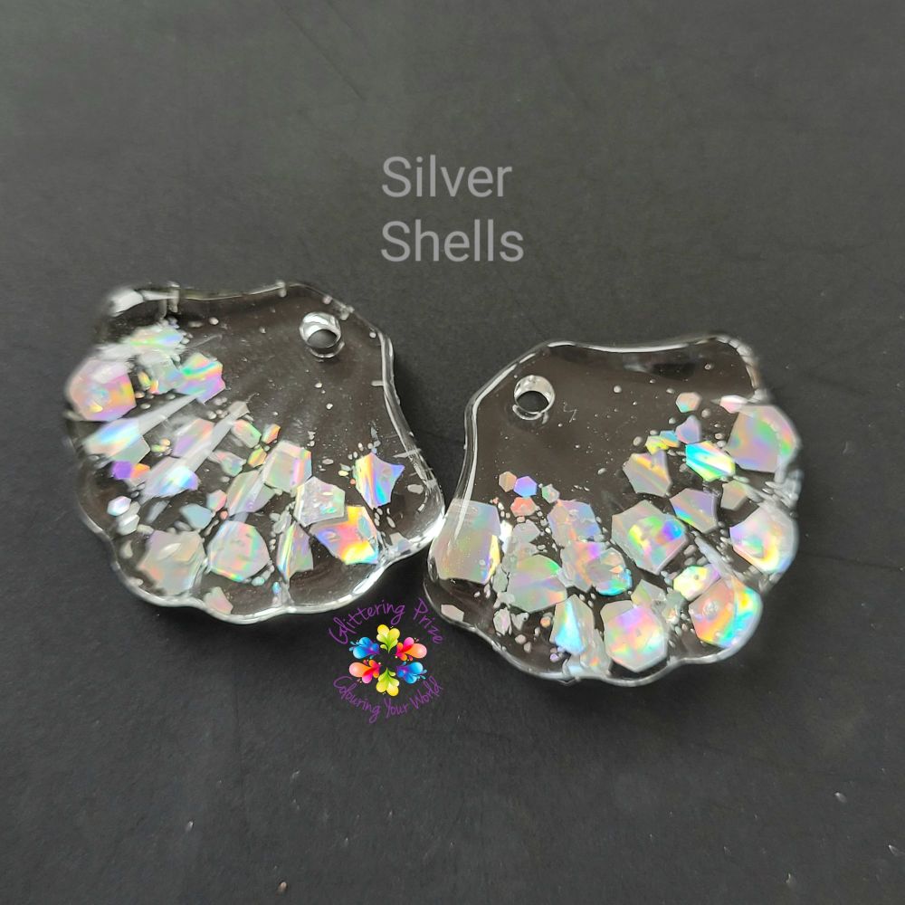 Holographic Silver Shell Resin Pair