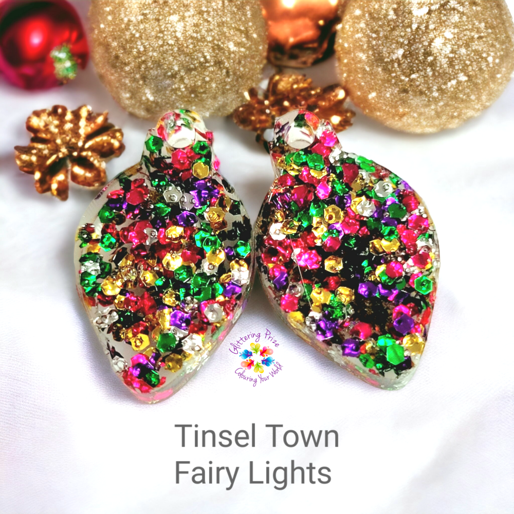 Tinsel Town Glitter & Resin Fairy Light Pair