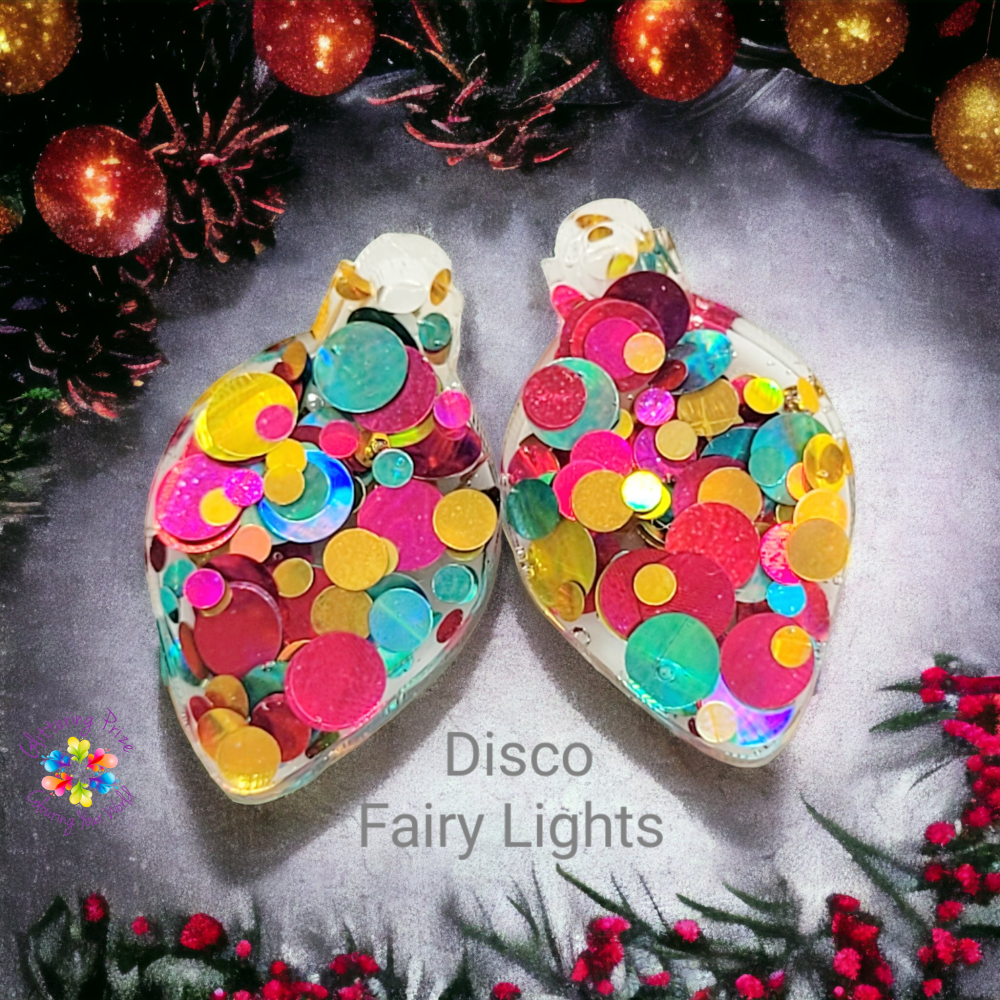 Disco  Glitter & Resin Fairy Light Pair
