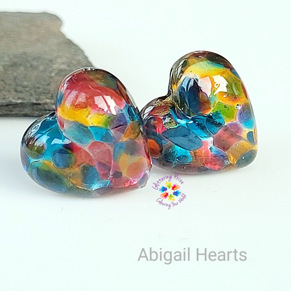 Abigail  Stained Glass Love Heart Pair