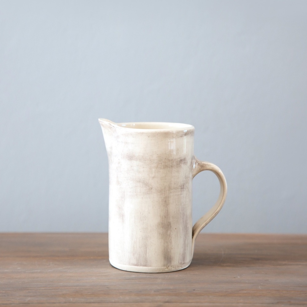 Jug Tall Thin 500ml Plain Wash Warm Grey
