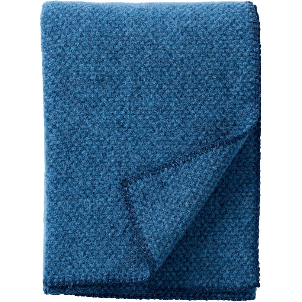 Brushed Lambswool Throw Blue