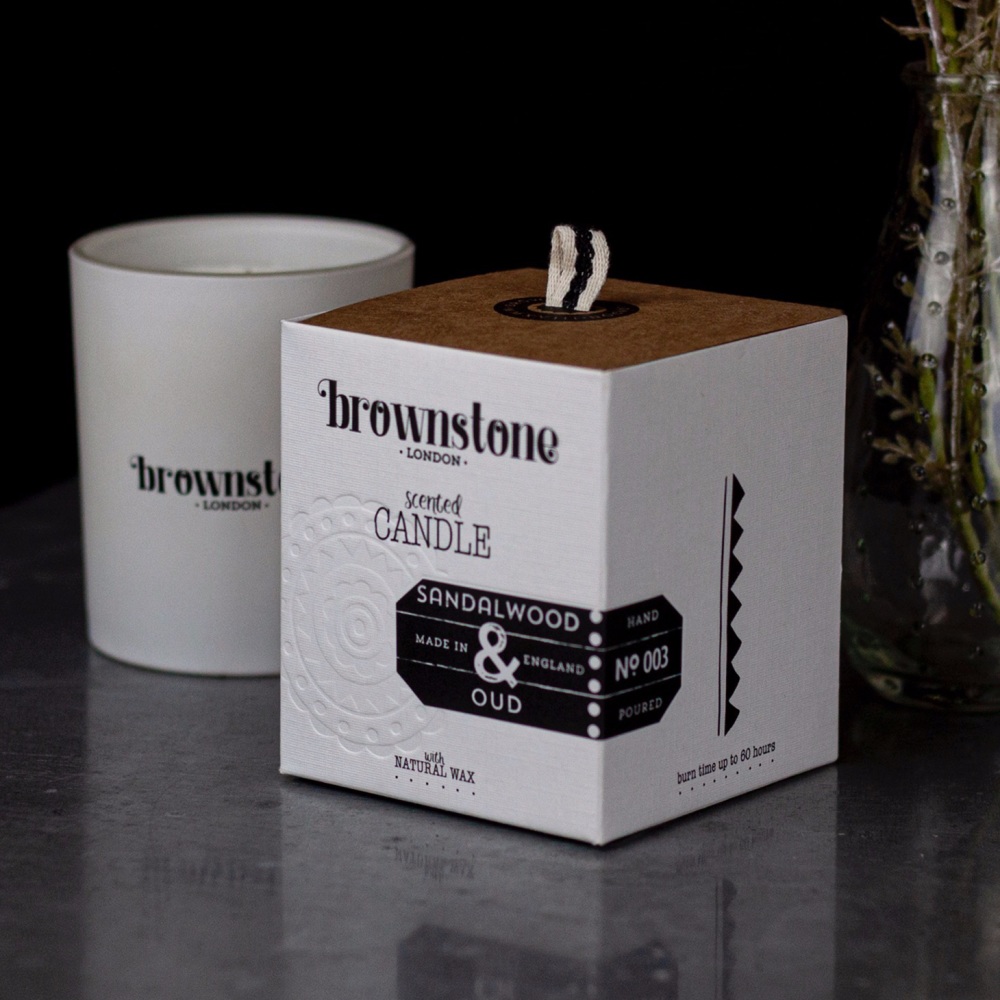 Brownstone Candle Sandalwood and Oud