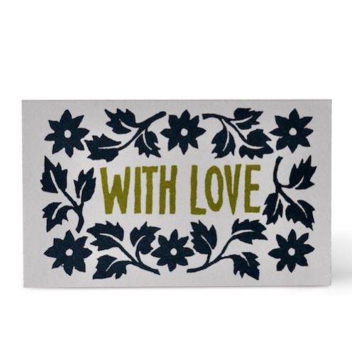 CARD PACK OF 6 MINIS - WITH LOVE GREEN