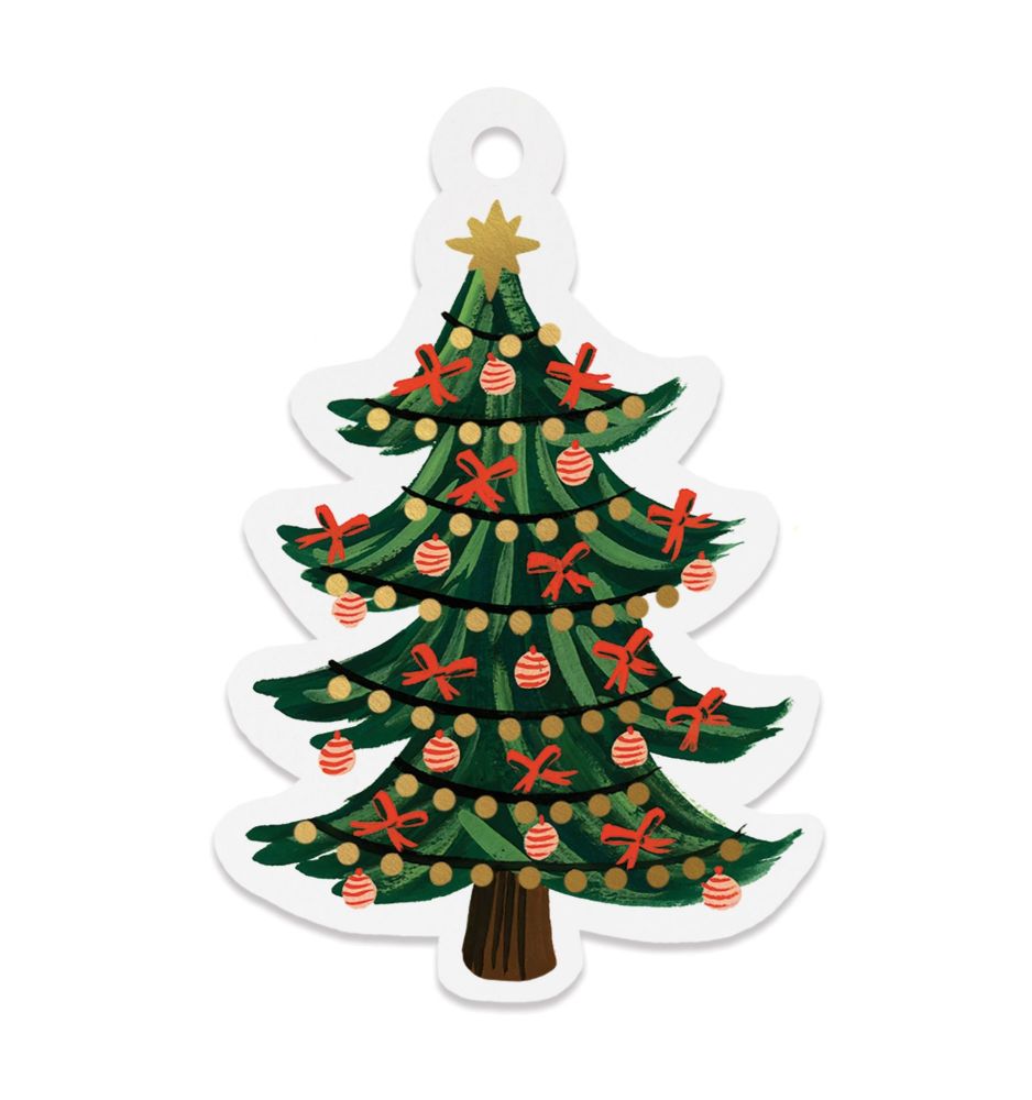 GIFT TAGS, 8 PACK - TREE
