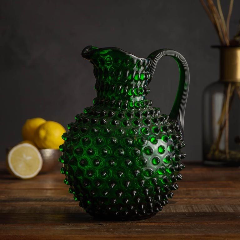 HOBNAIL PITCHER EMERALD