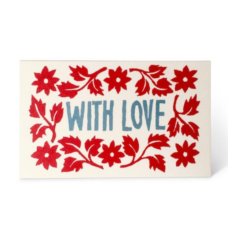 CARD PACK OF 6 MINIS - WITH LOVE RED