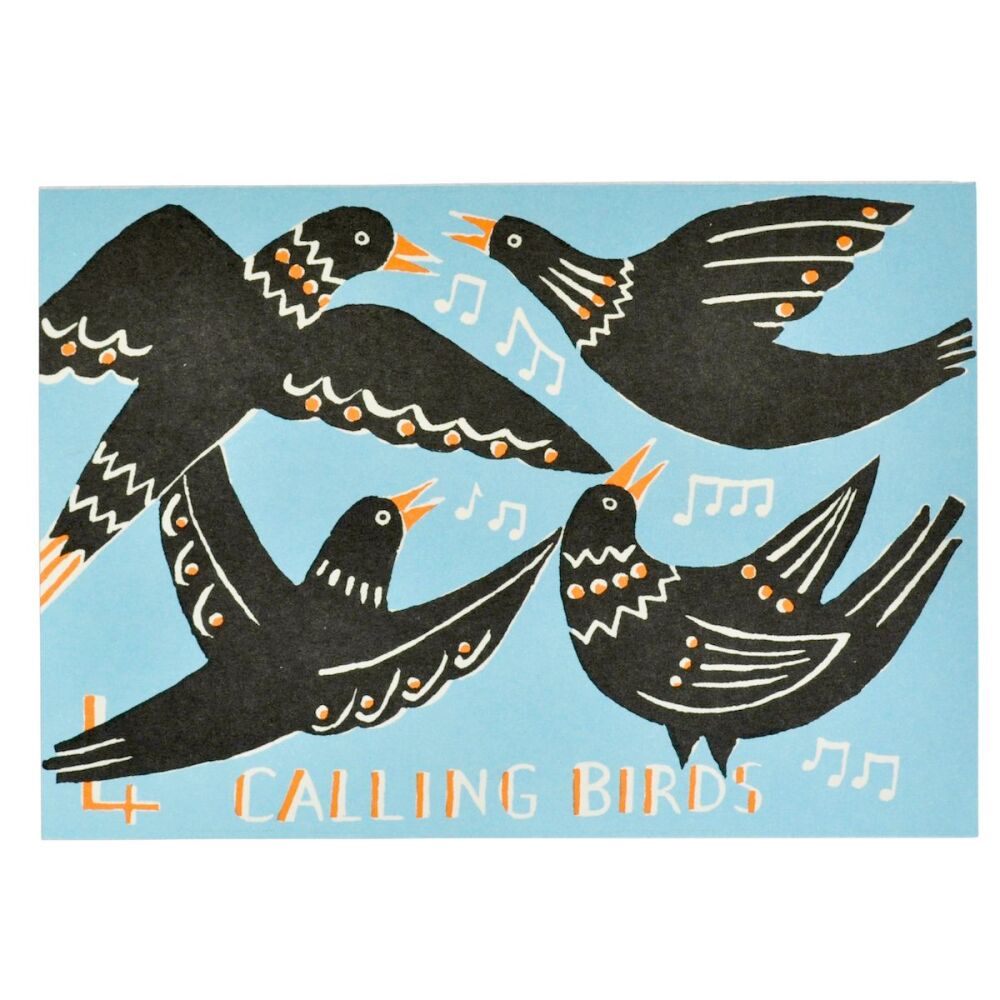 CARD PACK OF TEN - CALLING BIRDS