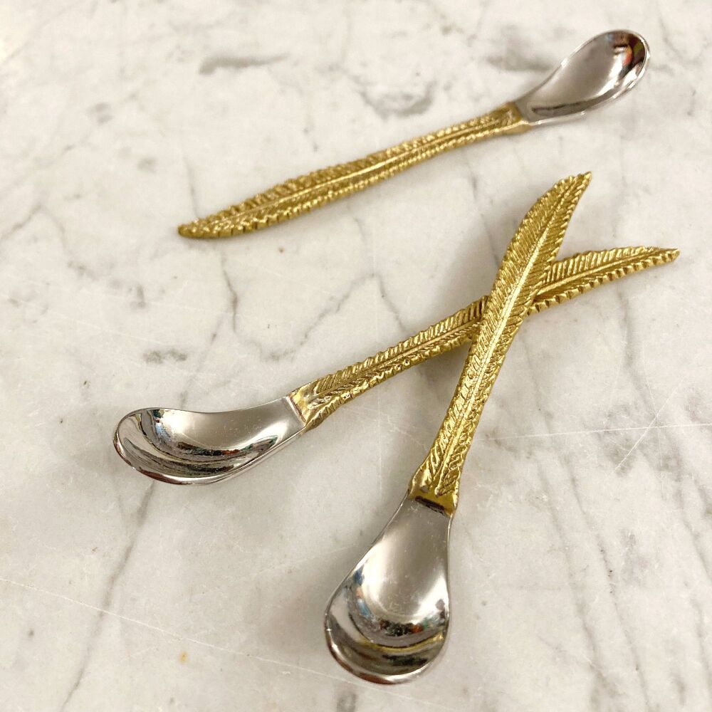 BRASS SPOONS - FEATHER