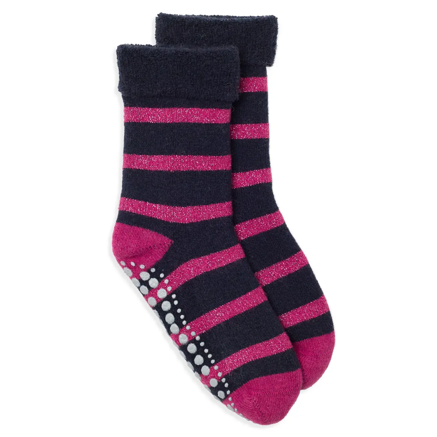 SLIPPER SOCKS (SIZE 4-8) PINK