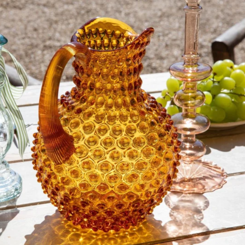 HOBNAIL JUG AMBER