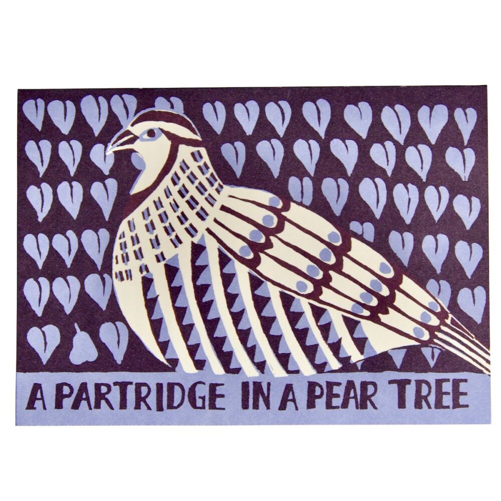 CARD PACK OF 10 - PARTRIDGE IN A PEAR TREE