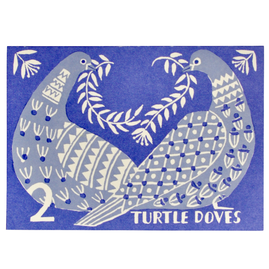 CARD PACK OF 10 - 2 TURTLE DOVES