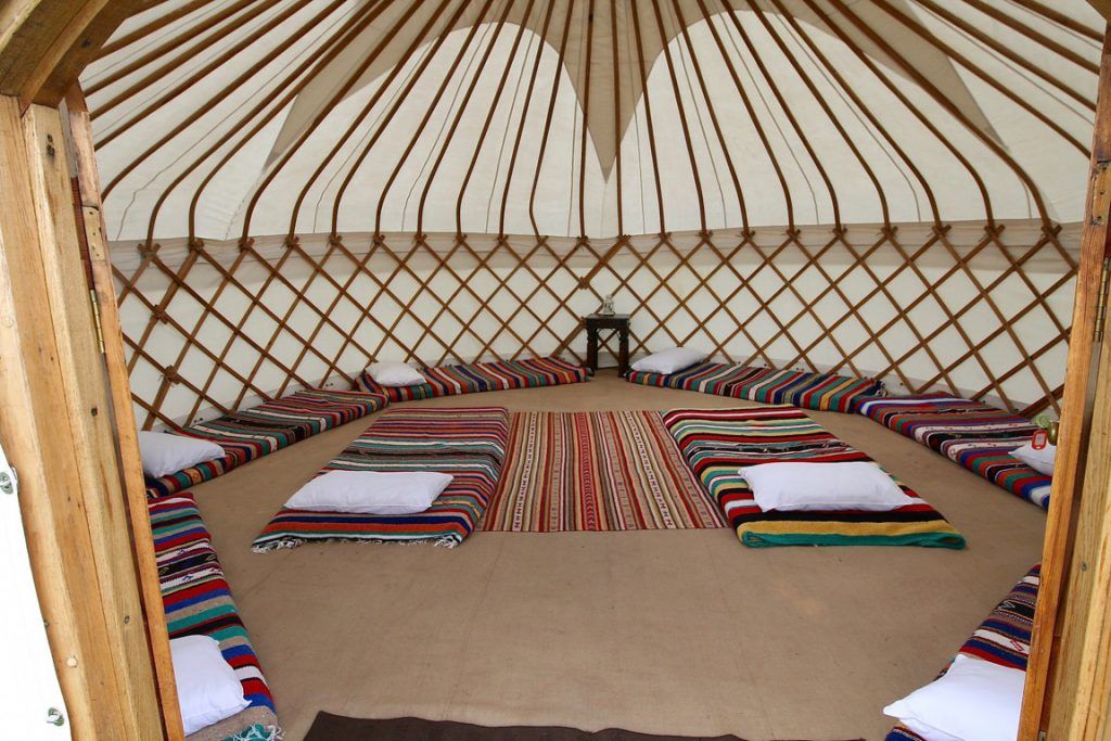 Furnished yurts