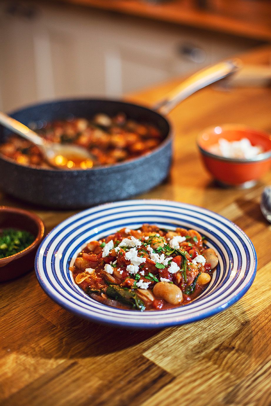 Butterbean Spinach and Chorizo Stew
