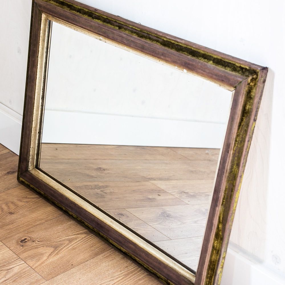 Vintage Velvet Frame Mirror
