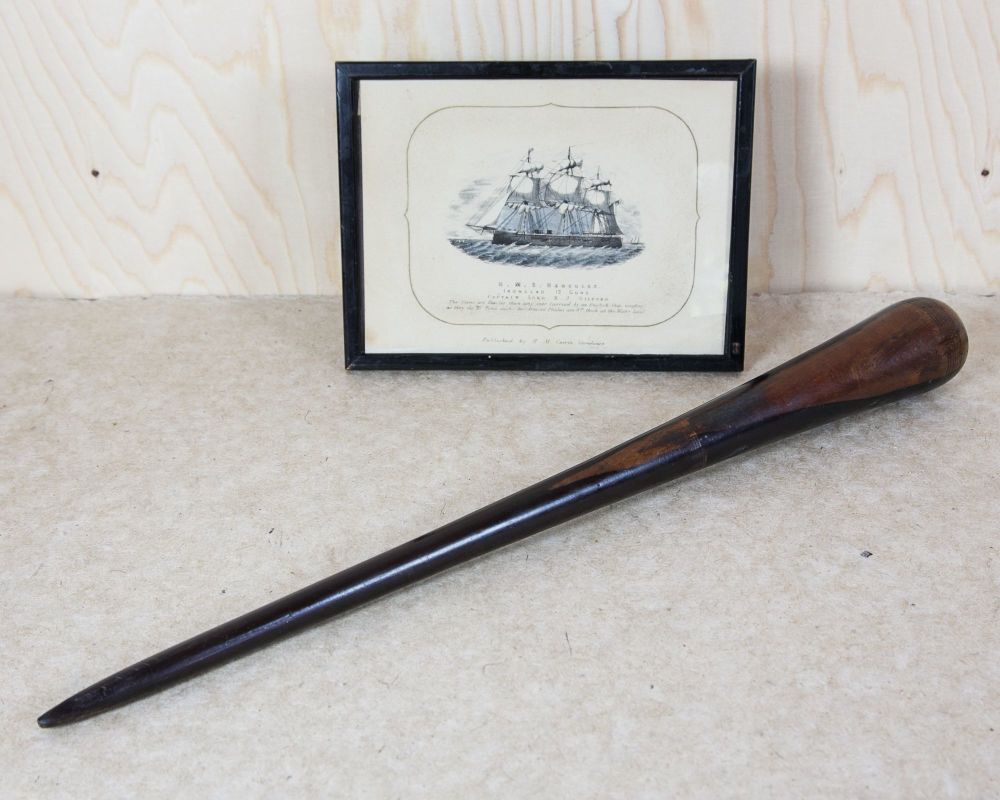 18th Century Turned Lignum Vitae Sailor's Fid