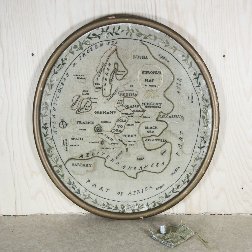 Embroidered Map Sampler