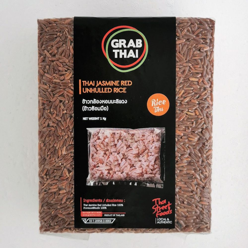 Grab Thai Jasmine Red Unhulled Rice 1Kg